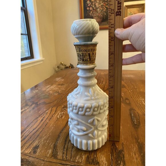 Vintage Jim Beam Ceramic Decanter Bonded Beam 100 Proof 4/5 Quart - Picture 7 of 12